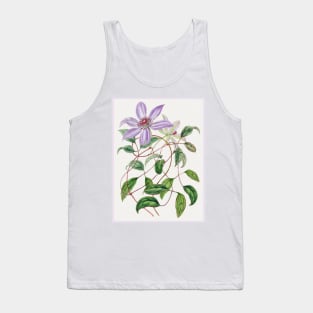 Violet Clematis Flower Branch Tank Top